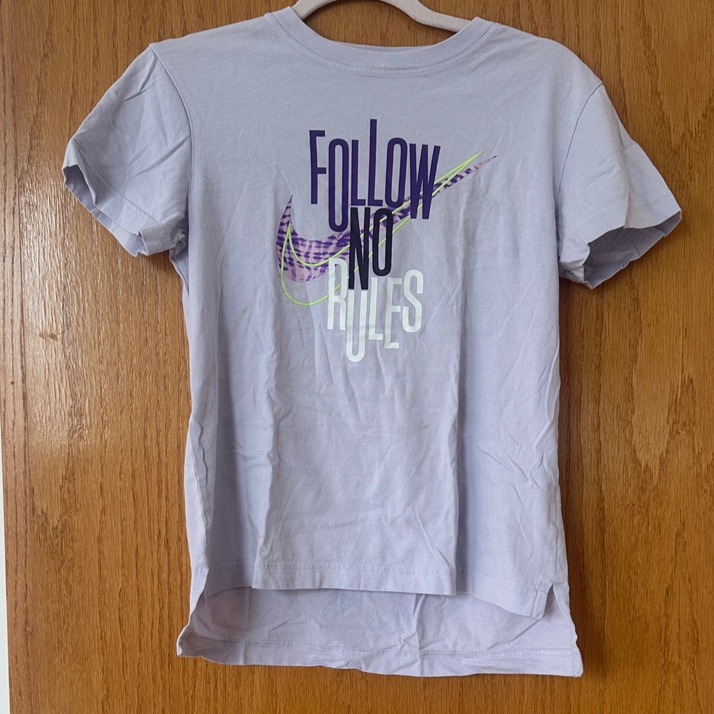 Nike Kids Lavender 'Follow No Rules' Tee